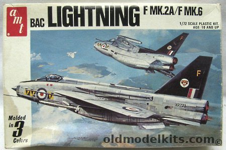AMT-Matchbox 1/72 BAC Lightning F Mk.2A / F Mk.6 - RAF No.74 Sq Singapore August 1970  /  Lightning F.2A No.92 Sq. West Germany June 1974, 7124 plastic model kit